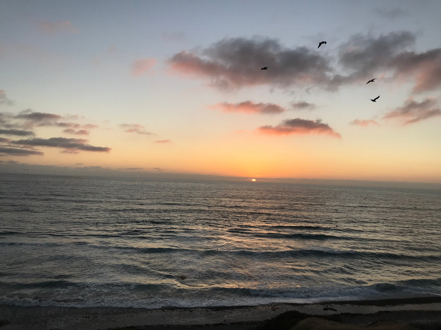 Sunsets of South Carlsbad State Beach, Carlsbad, California Cards
