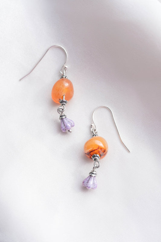 Orange Agate Dangles